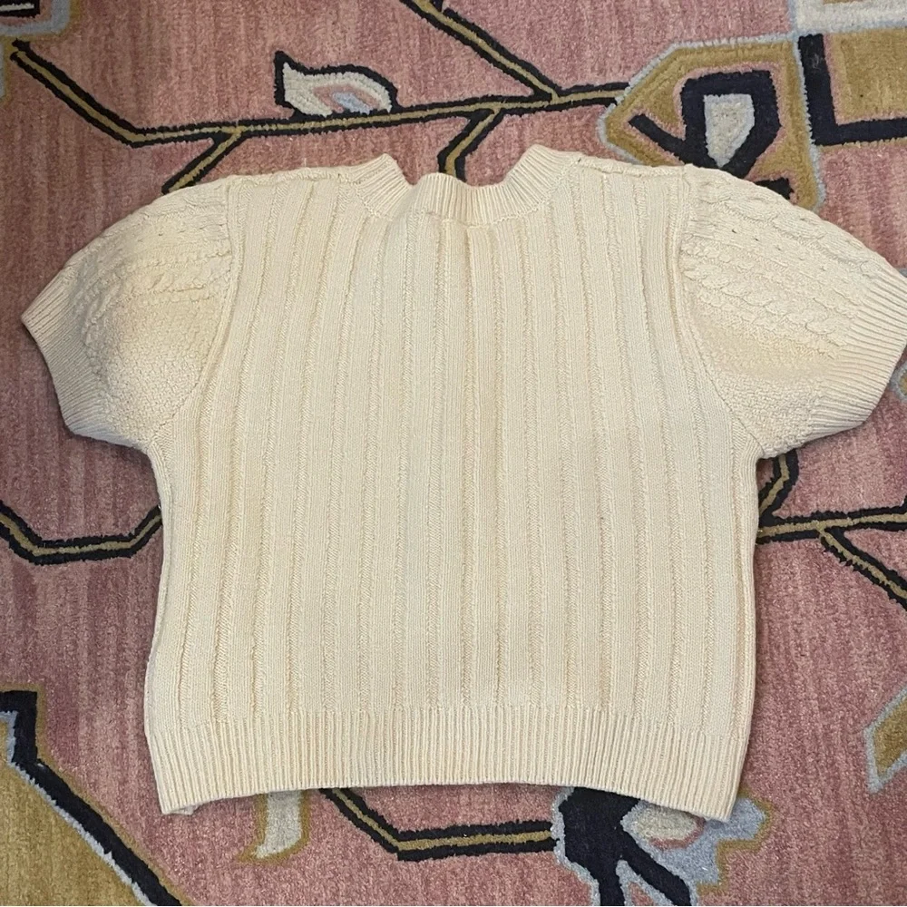 Free People Short & Sweet Brami In Eggnog Crop Sweater Top